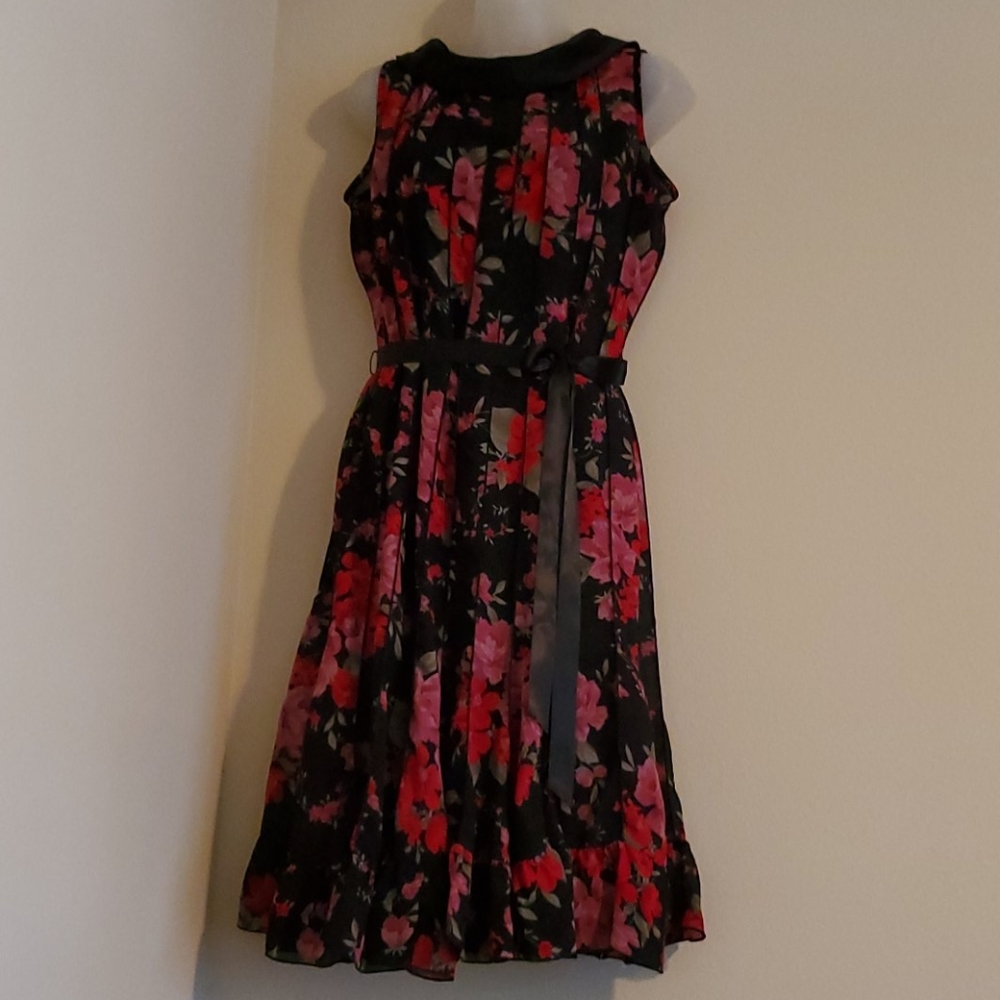 Sandra Darren chiffon floral dress